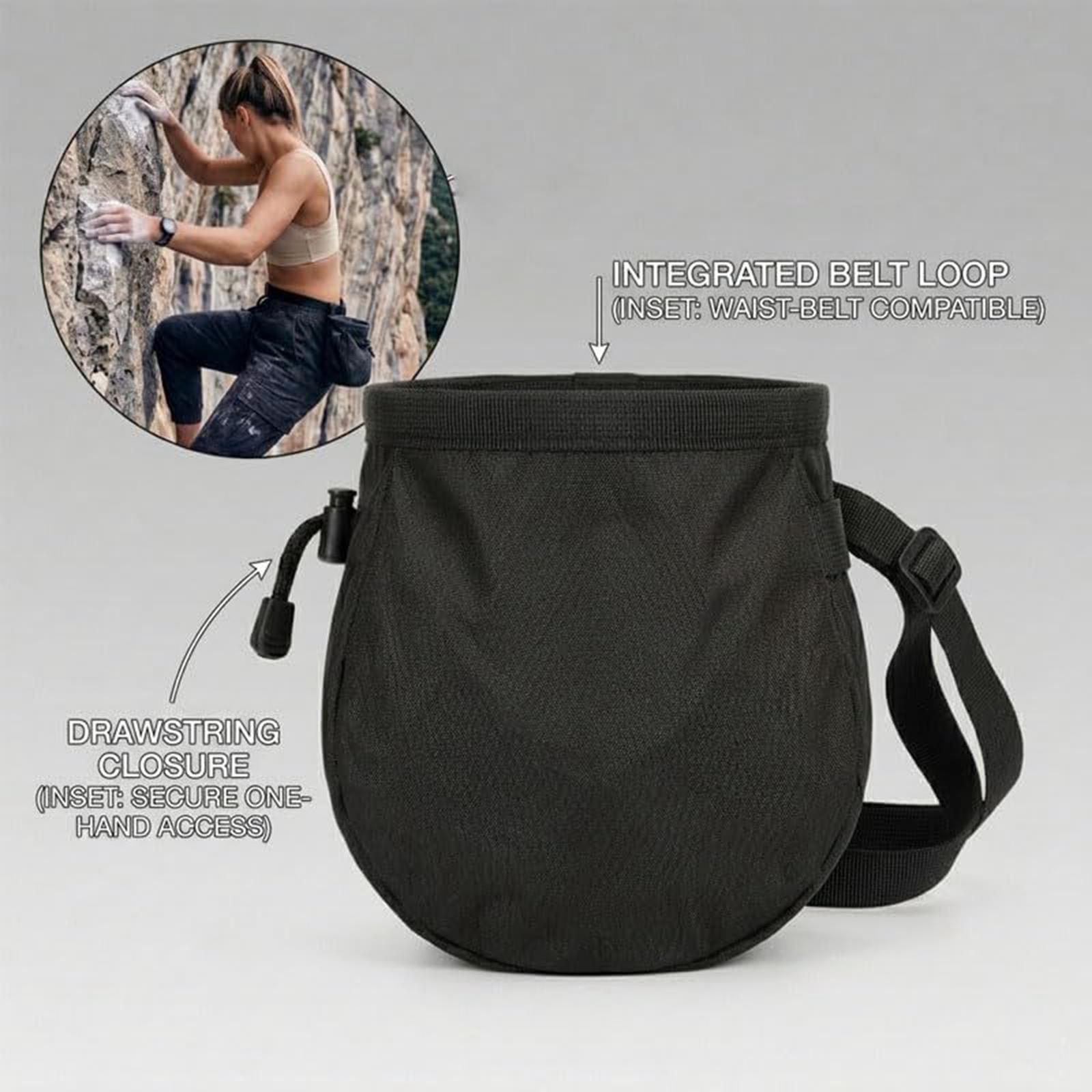 Harness Climbing Adjustable - Borsa per gessetti da arrampicata, regolabile,